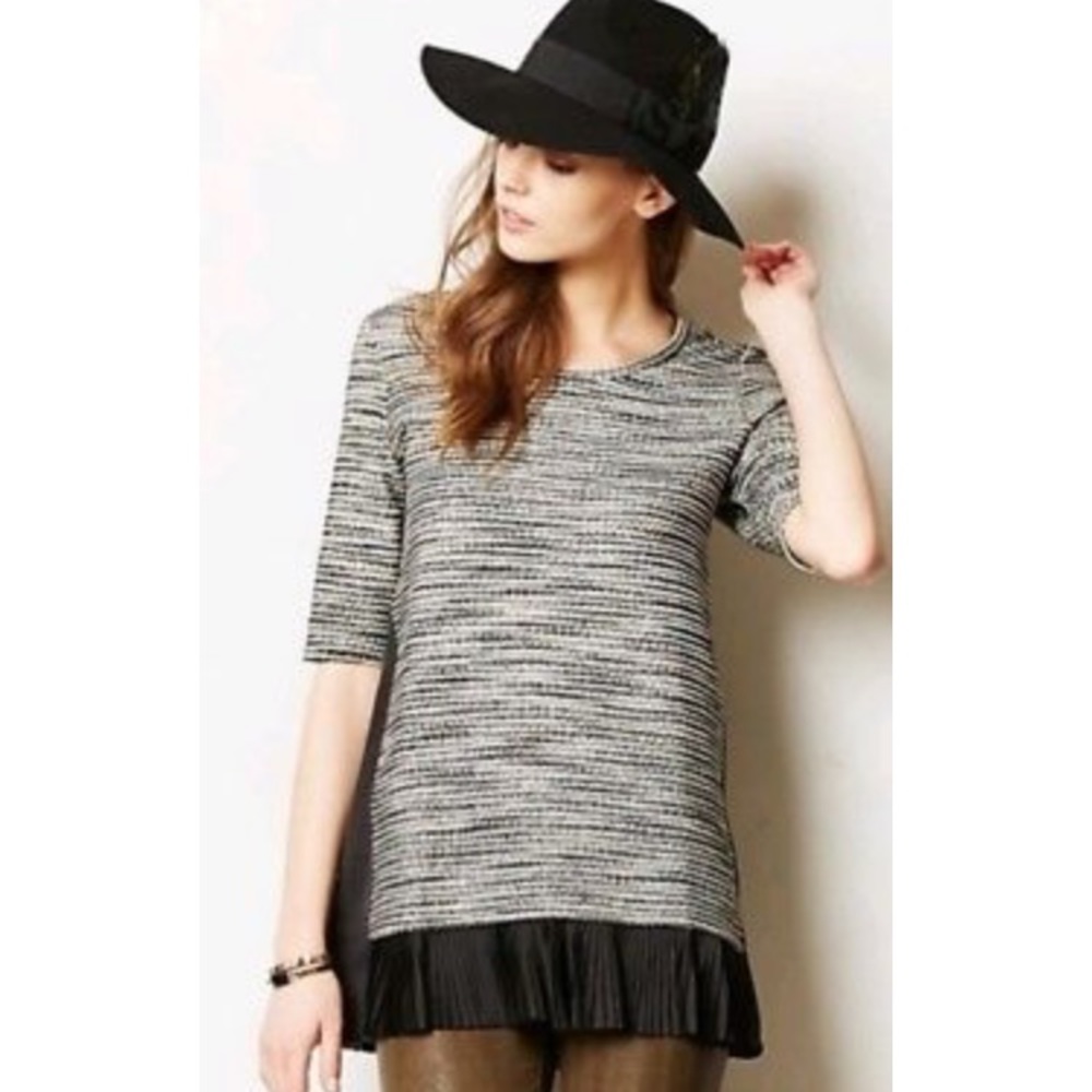 Tunic top with ruffle hem